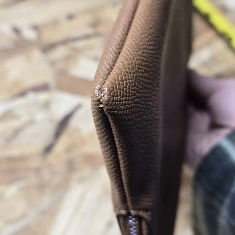 COACH Brown Leather Pouch Clutch Bag 9